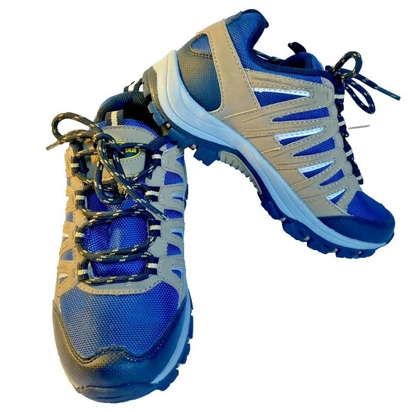 Boys GOODYEAR Striker-P  Tan Navy Blue Hiking Lace Up Outdoor Hiking Shoes -Sz 4 - Picture 9 of 11